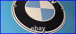 Vintage BMW Automobiles Sign Porcelain International Garage Shop Gas Pump Sign