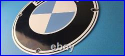 Vintage BMW Automobiles Sign Porcelain International Garage Shop Gas Pump Sign