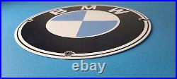 Vintage BMW Automobiles Sign Porcelain International Garage Shop Gas Pump Sign