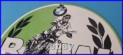 Vintage BMW Sign Porcelain Motorcycle Gas Pump Service Auto Sign