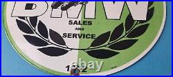 Vintage BMW Sign Porcelain Motorcycle Gas Pump Service Auto Sign