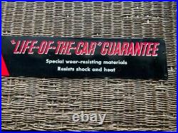 Vintage BOWES FAN BELTS SIGN LIFE OF THE CAR GUARANTEE