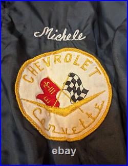 Vintage Bay Area CORVETTE CLUB Swingster Jacket w great PATCHES 70's Size M