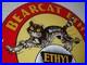 Vintage-Bearcat-Ethyl-General-Motors-Cat-11-3-4-Porcelain-Metal-Gasoline-Sign-01-lqfj
