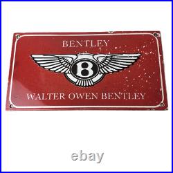 Vintage Bentley Sign Porcelain Automobile Gas Car Pump Garage Auto Sign