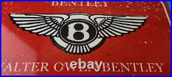 Vintage Bentley Sign Porcelain Automobile Gas Car Pump Garage Auto Sign