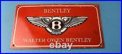 Vintage Bentley Sign Porcelain Automobile Sign Gas Car Pump Garage Auto Sign