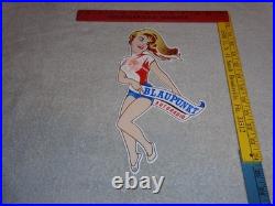 Vintage Blaupunkt Auto Car Radio Woman 11 3/4 Porcelain Metal Gasoline Oil Sign Vintage Blaupunkt Auto Car Radio Woman 11 3/4 Porcelain Metal Gasoline Oil Sign