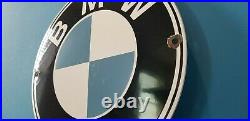 Vintage Bmw Porcelain Gas Automobile Service Station Dealership Sales Sign