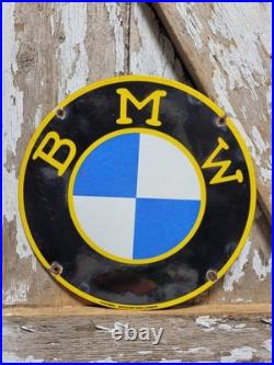 Vintage Bmw Porcelain Sign Old German Automobile Manufacturer Germany Luxury Car
