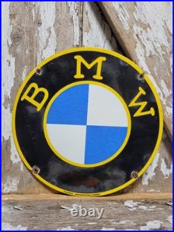Vintage Bmw Porcelain Sign Old German Automobile Manufacturer Germany Luxury Car