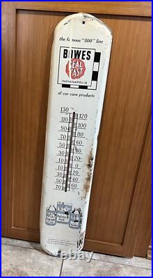 Vintage Bowes Seal Fast Auto Additive Advertising Thermometer From 1950's Used