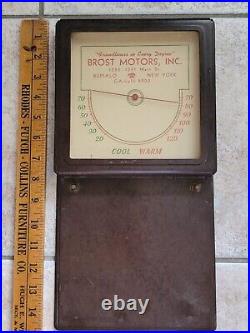 Vintage Buffalo New York Brost Motors Thermometer Buick Sign Dodge Chevy