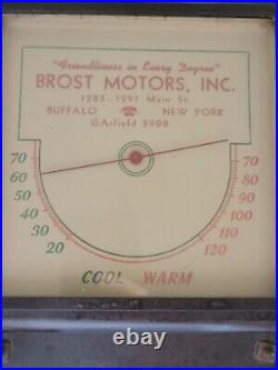 Vintage Buffalo New York Brost Motors Thermometer Buick Sign Dodge Chevy