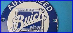 Vintage Buick 6 Sign Porcelain Automobiles Gas Pump Service Dealership Sign