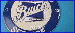 Vintage Buick 6 Sign Porcelain Automobiles Gas Pump Service Dealership Sign