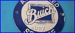 Vintage Buick 6 Sign Porcelain Automobiles Gas Pump Service Dealership Sign