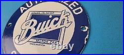 Vintage Buick 6 Sign Porcelain Automobiles Gas Pump Service Dealership Sign