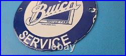 Vintage Buick 6 Sign Porcelain Automobiles Gas Pump Service Dealership Sign