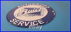 Vintage Buick 6 Sign Porcelain Automobiles Gas Pump Service Dealership Sign