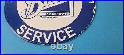 Vintage Buick 6 Sign Porcelain Automobiles Gas Pump Service Dealership Sign