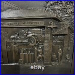Vintage Buick Motorcars Bronze Relief Wall Art Genuine Parts Service Sign