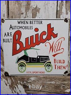 Vintage Buick Porcelain Sign Old Automobile Car Sign Auto Dealer Sales Service