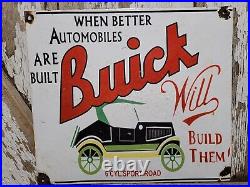 Vintage Buick Porcelain Sign Old Automobile Car Sign Auto Dealer Sales Service