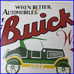 Vintage Buick Sign Porcelain Automobiles Gas Pump Service Dealership Sign