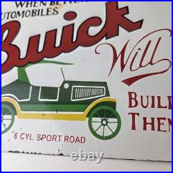 Vintage Buick Sign Porcelain Automobiles Gas Pump Service Dealership Sign