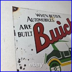 Vintage Buick Sign Porcelain Automobiles Gas Pump Service Dealership Sign