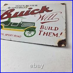 Vintage Buick Sign Porcelain Automobiles Gas Pump Service Dealership Sign