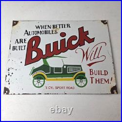 Vintage Buick Sign Porcelain Automobiles Gas Pump Service Dealership Sign