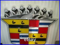 Vintage Cadillac Service Dealership Crest Sign Approx 36x34