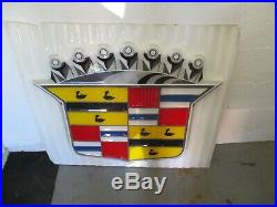 Vintage Cadillac Service Dealership Crest Sign Approx 36x34