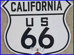 Vintage California Route 66 California State Auto Assn. Porcelain Sign 16 X 15