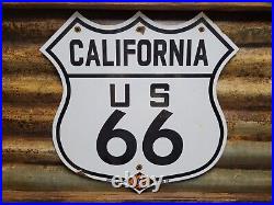 Vintage California Route 66 Porcelain Sign Automobile Association Club Gas Oil