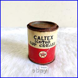Vintage Caltex Motor Grease Advertising Tin Box USA Automobile Collectible TN220
