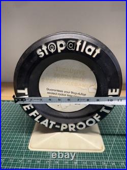 Vintage Car Advertising Plastic Sign Stopaflat Flat Proof Tire Display RARE HTF