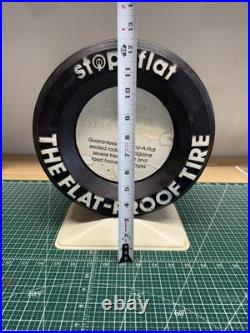 Vintage Car Advertising Plastic Sign Stopaflat Flat Proof Tire Display RARE HTF