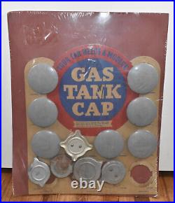 Vintage Car Automobile Auto GAS TANK CAP Advertising Counter Store Display SIGN