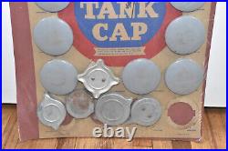 Vintage Car Automobile Auto GAS TANK CAP Advertising Counter Store Display SIGN