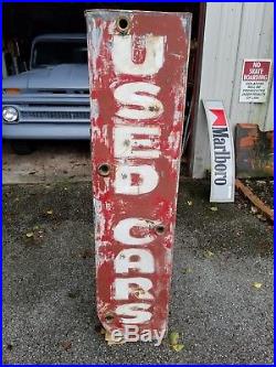 Vintage. Car Lot. Used Car. Metal Can Sign. Had Neon Lights