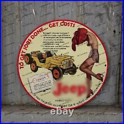 Vintage Car Pinupgirl Style Gas Station Service Man Cave Oil Porcelain Sign 002