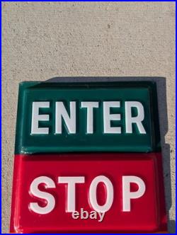 Vintage Car Wash Sign Enter Stop Waxing Thank You Plastic Sign ORIGINAL