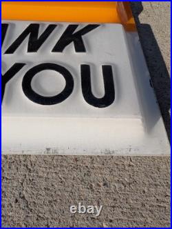 Vintage Car Wash Sign Enter Stop Waxing Thank You Plastic Sign ORIGINAL