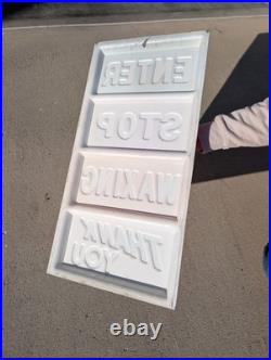 Vintage Car Wash Sign Enter Stop Waxing Thank You Plastic Sign ORIGINAL