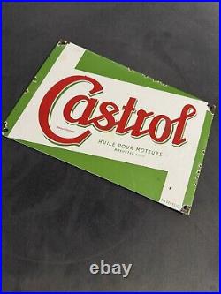 Vintage Castrol 12 Porcelain Sign Car Gas Truck Gasoline