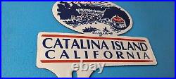 Vintage Catalina California License Plate Topper Sign Ad on Automobile Topper