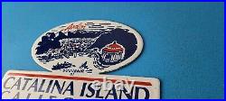 Vintage Catalina California License Plate Topper Sign Ad on Automobile Topper